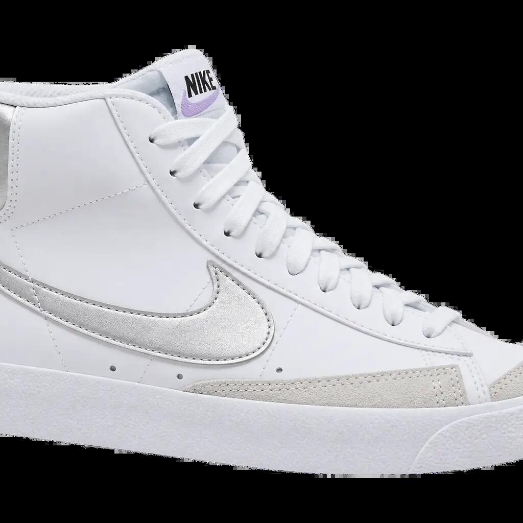 Kinder - sneaker - mid-top - Nike blazer mid 77 gs - weiß, metallic silver
