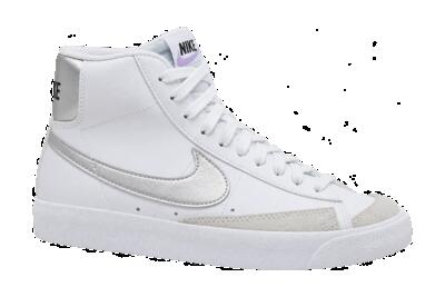 Sneaker bambini mid Nike Blazer Mid 77 GS bianco argento