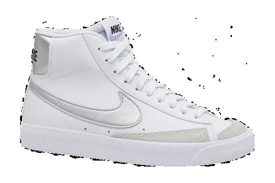 Sneaker bambini mid Nike Blazer Mid 77 GS bianco argento