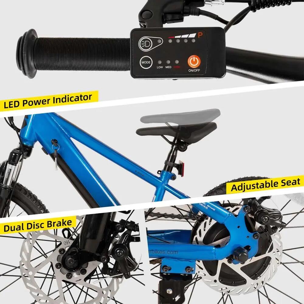 Kinder Jugendliche E-Mountainbike 20/24 Zoll 250W Akku 5/6