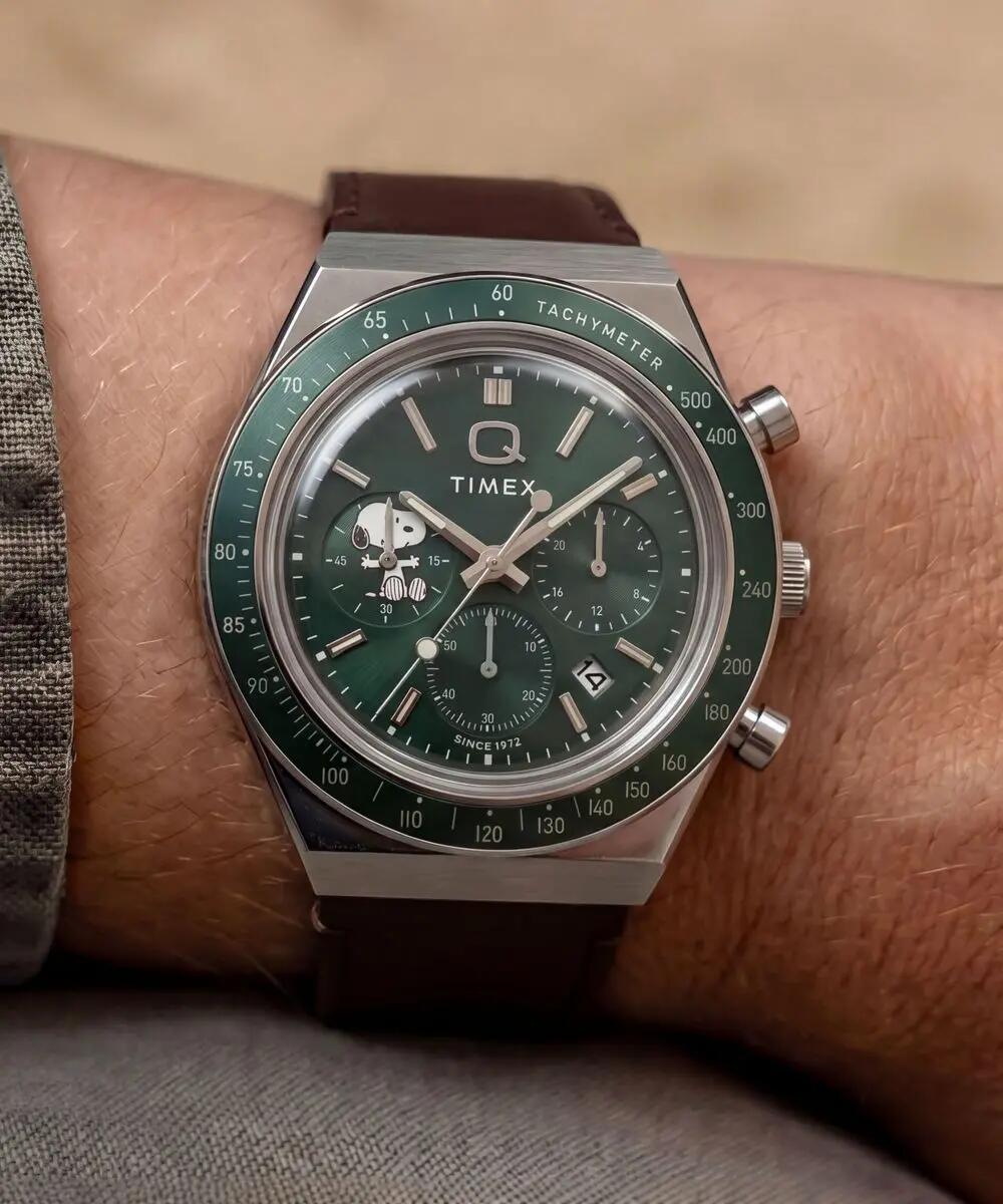 Timex Chronographe Montre Marron/Vert TW6A04400 6/6