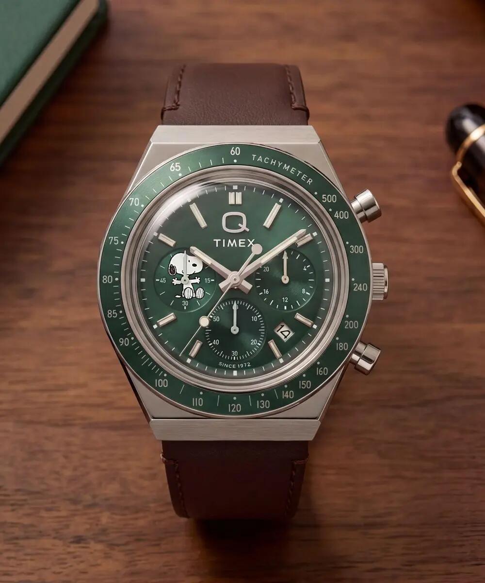 Timex Chronographe Montre Marron/Vert TW6A04400 5/6