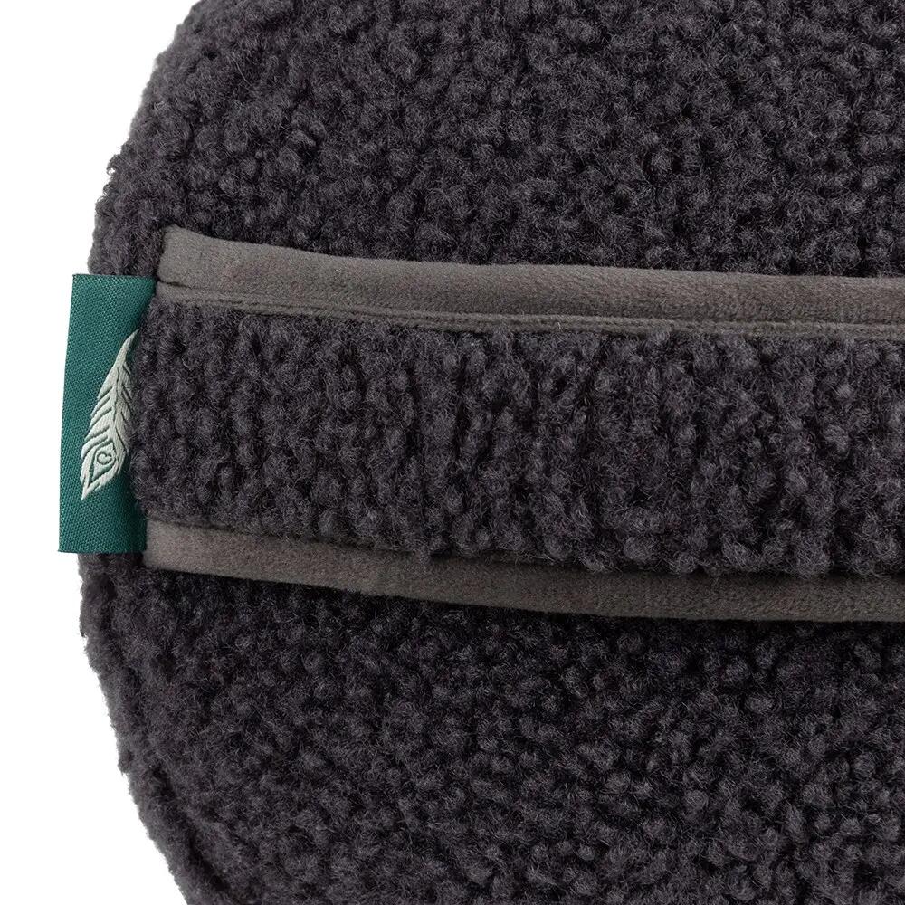 Yoga Bolster - Yoga Kussen - Teddy Donkergrijs - 60 x 20 cm 2/4