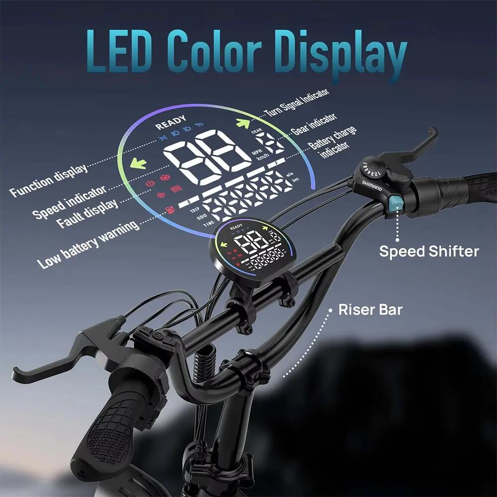 URLIFE T5 Electric Bike Adult 48V13AH Battery 20 inch Fat Tire All Terrain Off-R 3/11