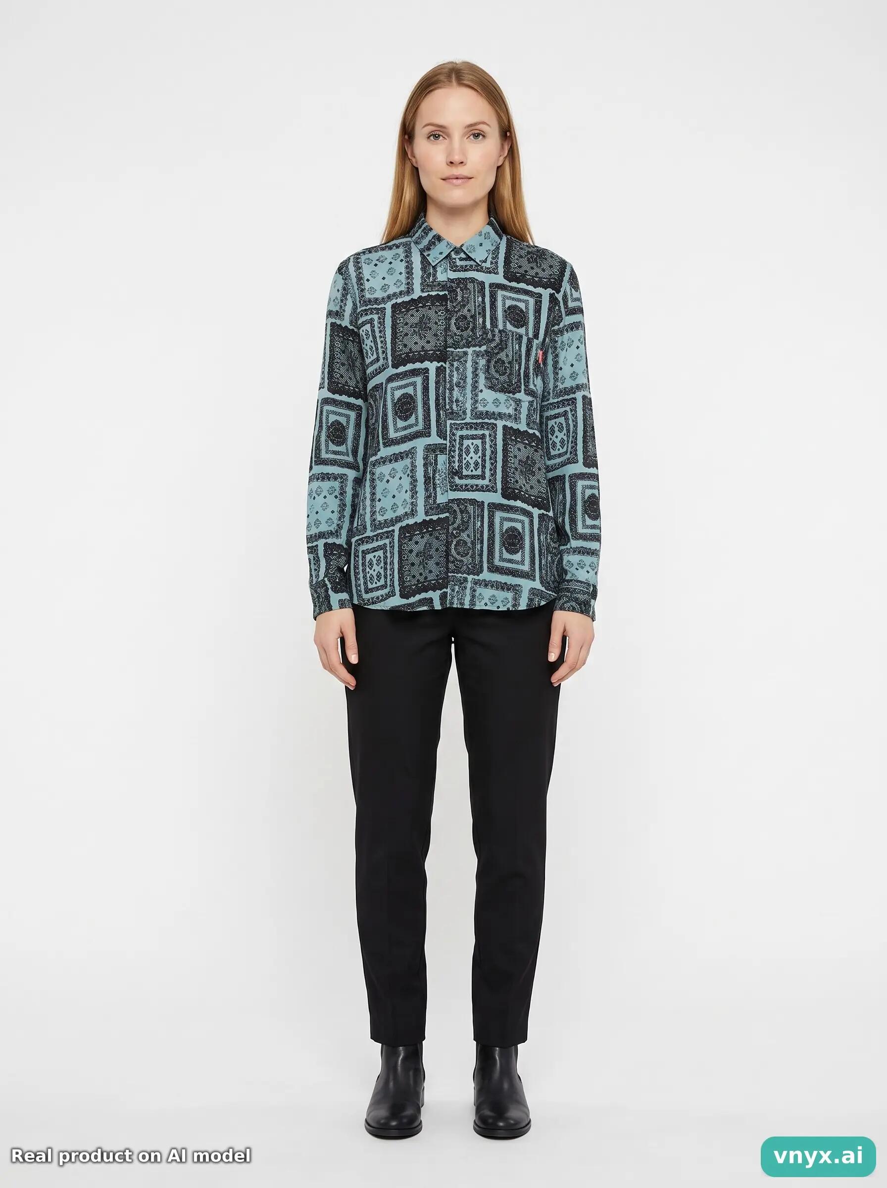 Second Life - Supreme Shirt Blouse in Teal size L 5/5