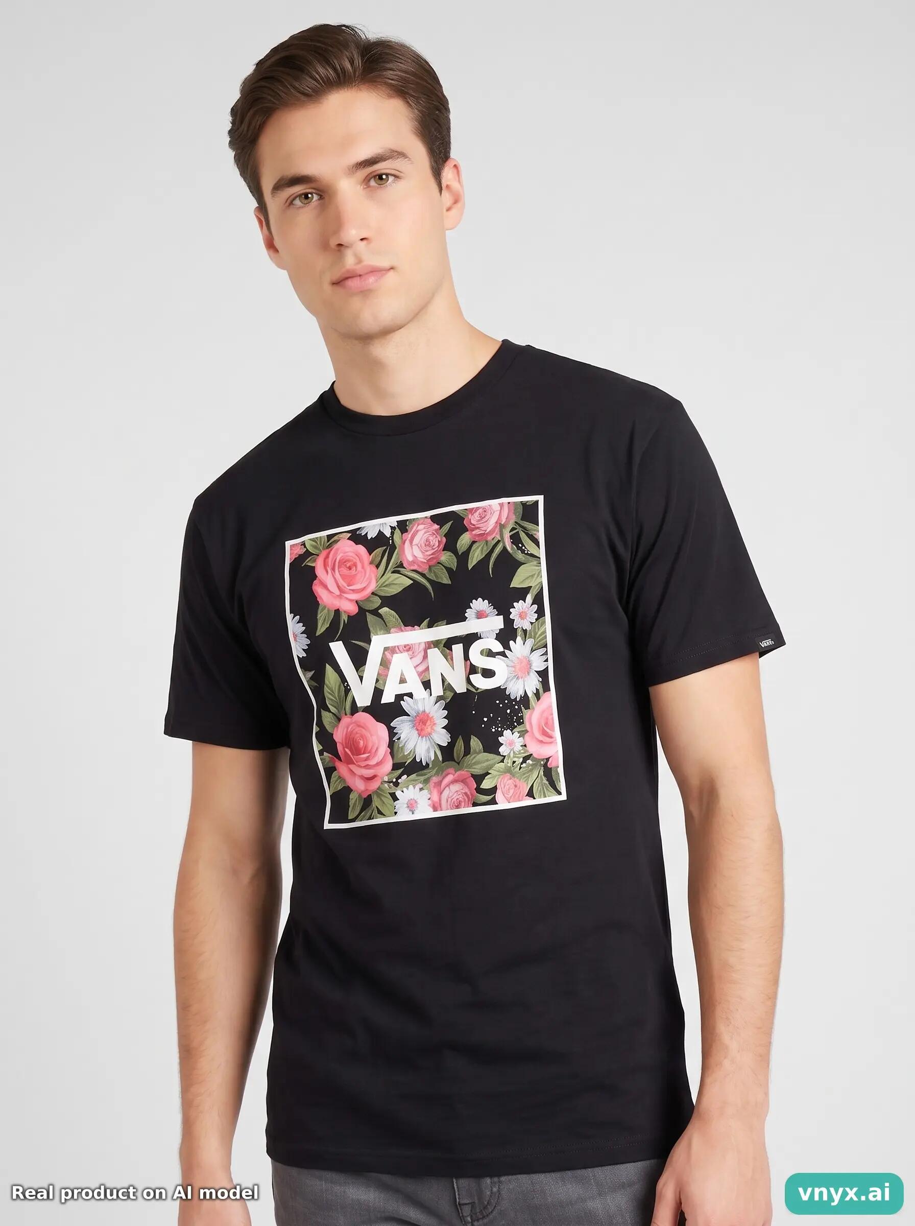 Second Life - Vintage VANS Jet Black T-Shirt Men M 5/6