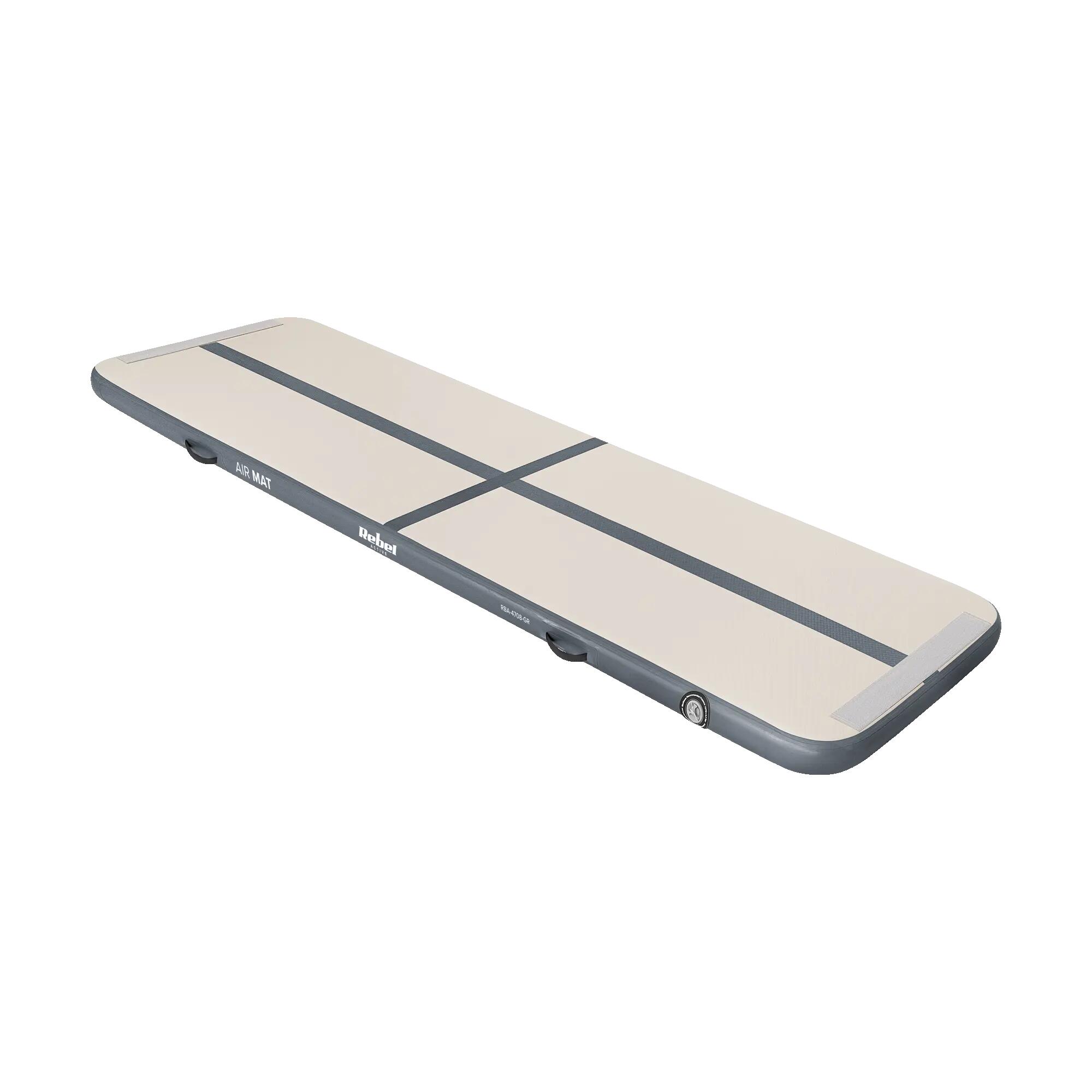 Ścieżka gimnastyczna mata akrobatyczna Airtrack 400x100x10 szara Rebel 3/7
