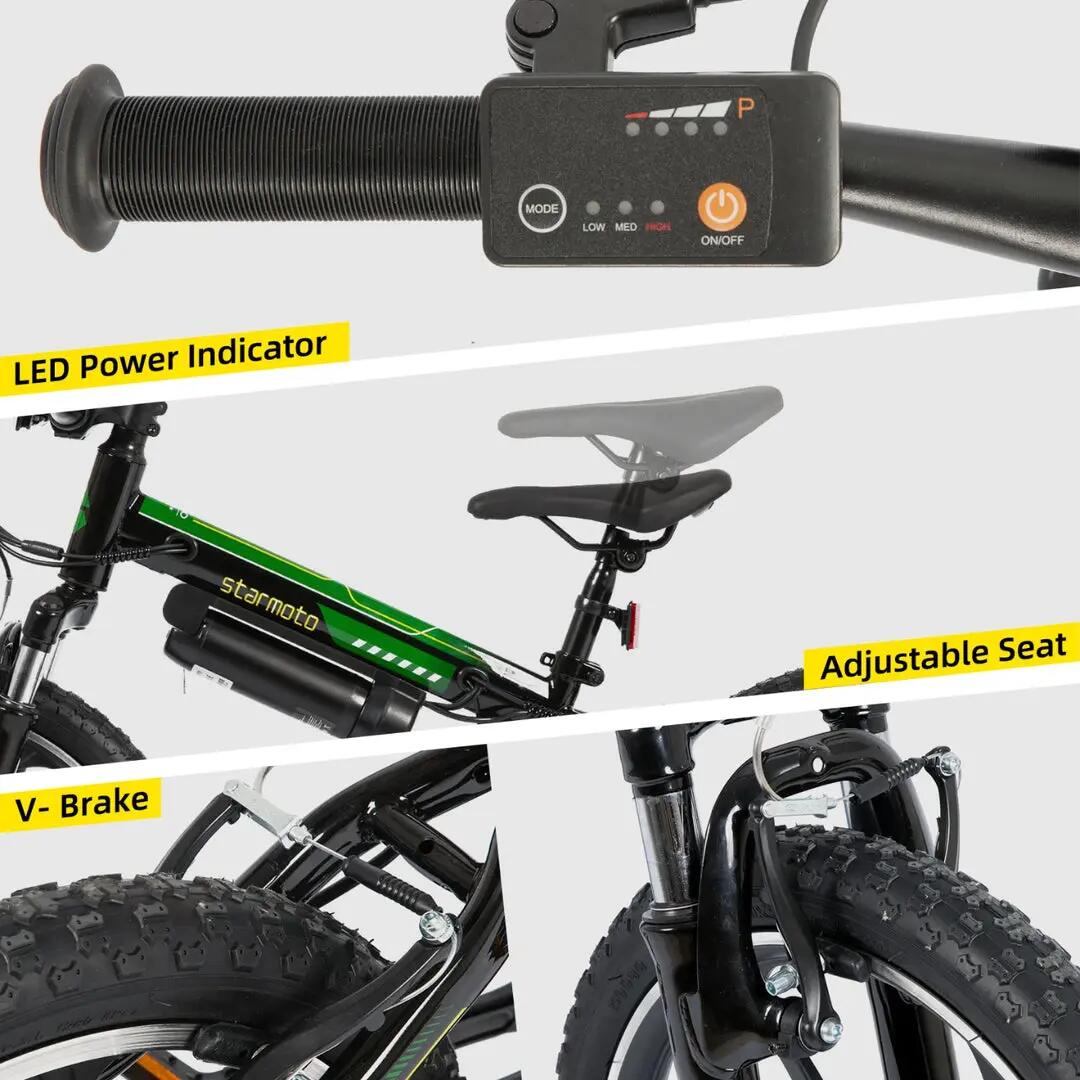 Kinder Jugendliche E-Mountainbike 20 Zoll 250W Akku 5/6