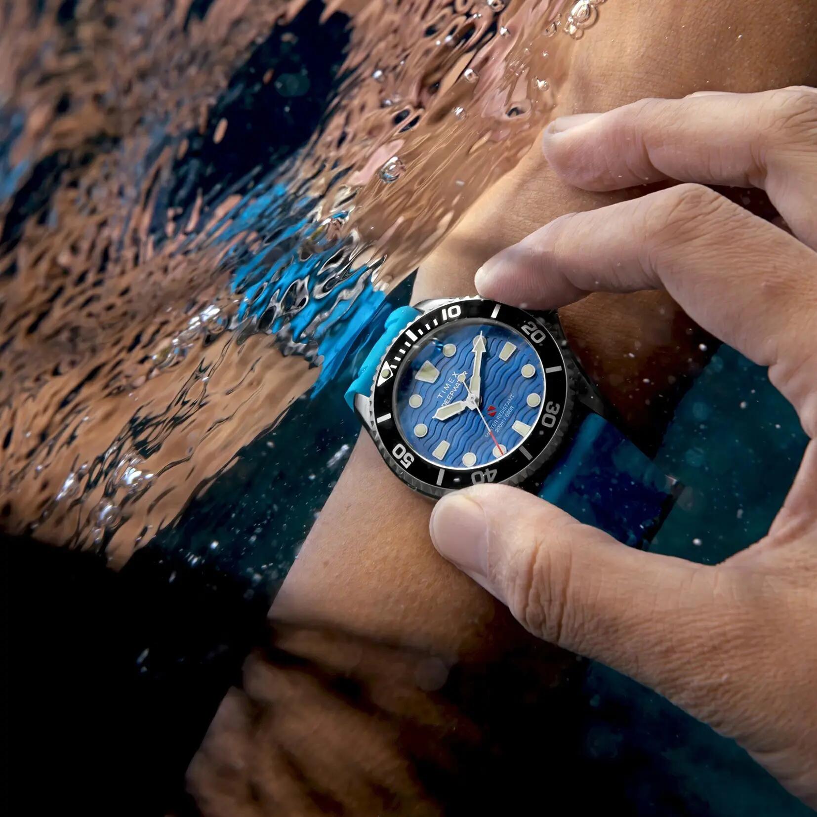 Timex Analogique Montre Bleu/Bleu TW2Y40400 5/6
