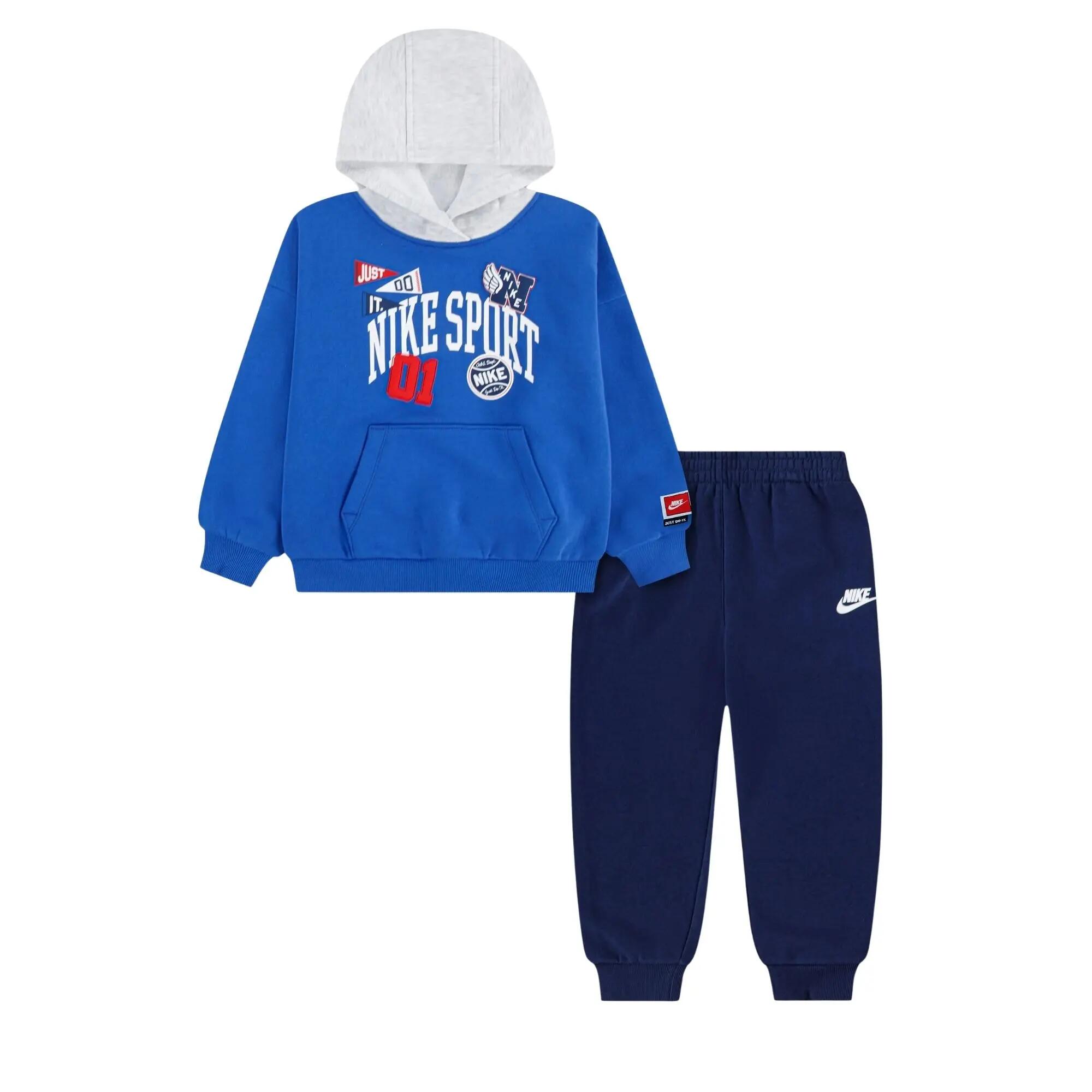 Nike - Jongens Trainingspak Capuchon Multisport, Blauw 3/5