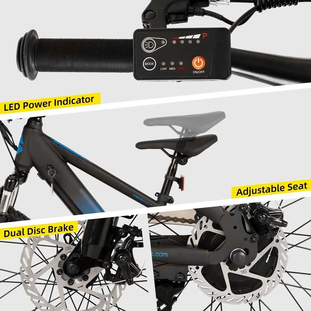 Kinder Jugendliche E-Mountainbike 20/24 Zoll 250W Akku 5/6