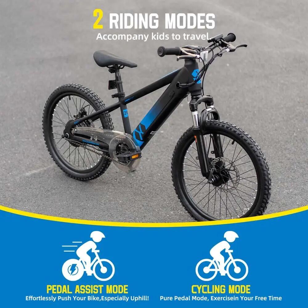 Kinder Jugendliche E-Mountainbike 20/24 Zoll 250W Akku 4/6