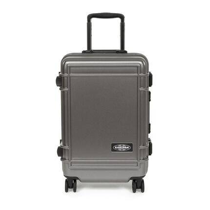Eastpak - Maleta Rígida de 4 Ruedas Resist'r Case S 34L, Brushed Metal