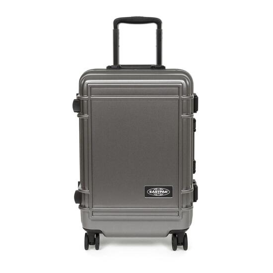 Eastpak - Maleta Rígida de 4 Ruedas Resist'r Case S 34L, Brushed Metal