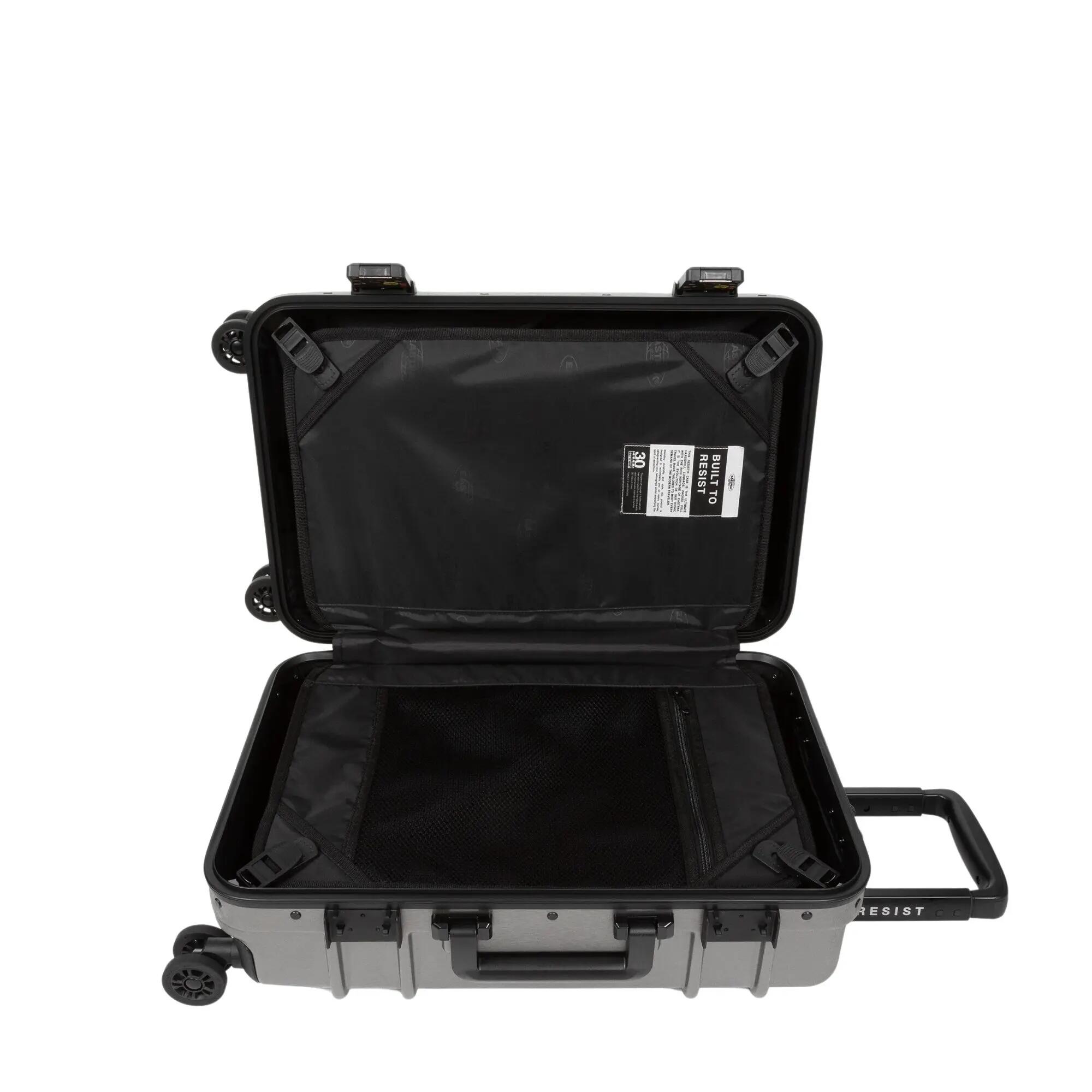 Eastpak - Maleta Rígida de 4 Ruedas Resist'r Case S 34L, Brushed Metal 3/4
