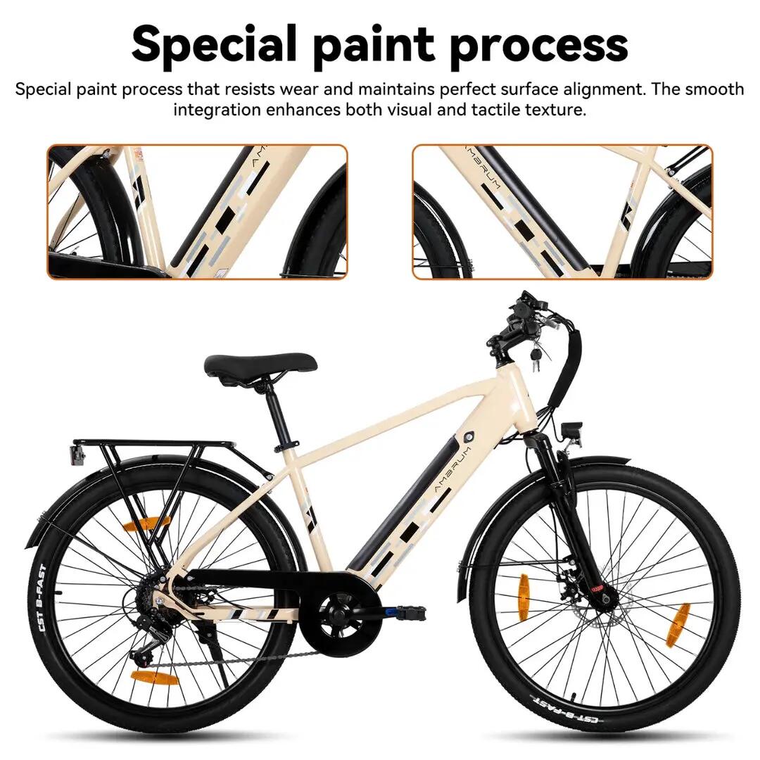 Mujer Hombre Bicicleta Eléctrica MTB 26 Pulgadas 250W 36V 7 Velocidades 2/7