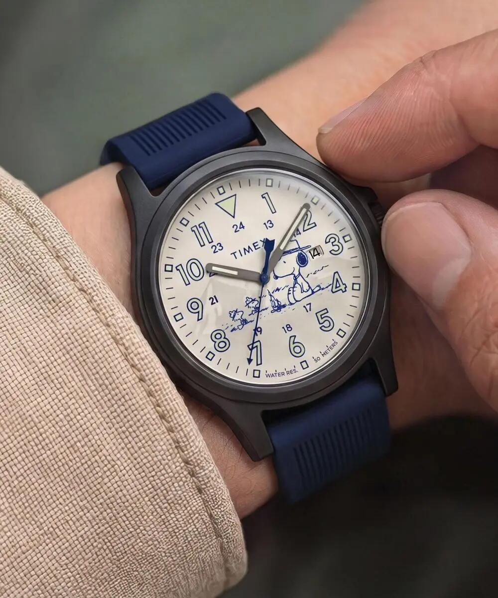 Timex Analogique Montre Bleu/Beige TW2Y84700 6/6