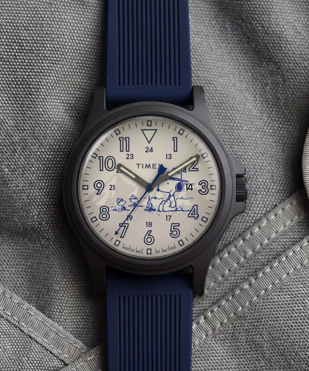 Timex Analogique Montre Bleu/Beige TW2Y84700 5/6