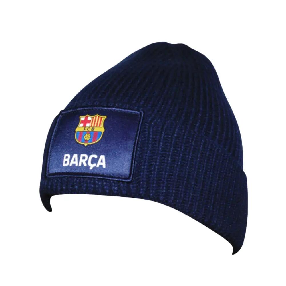 Elegáns, kék FC Barcelona téli sapka 4/5