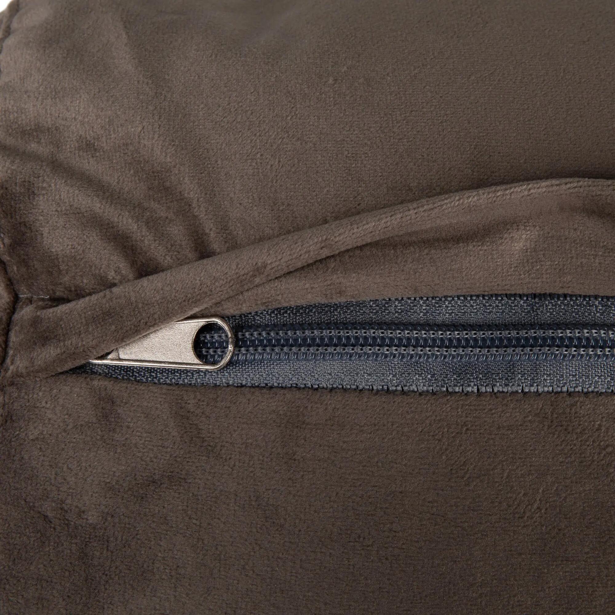 Yoga Bolster - Yoga Kussen - Velvet Donkergrijs - 60 x 20 cm 3/4