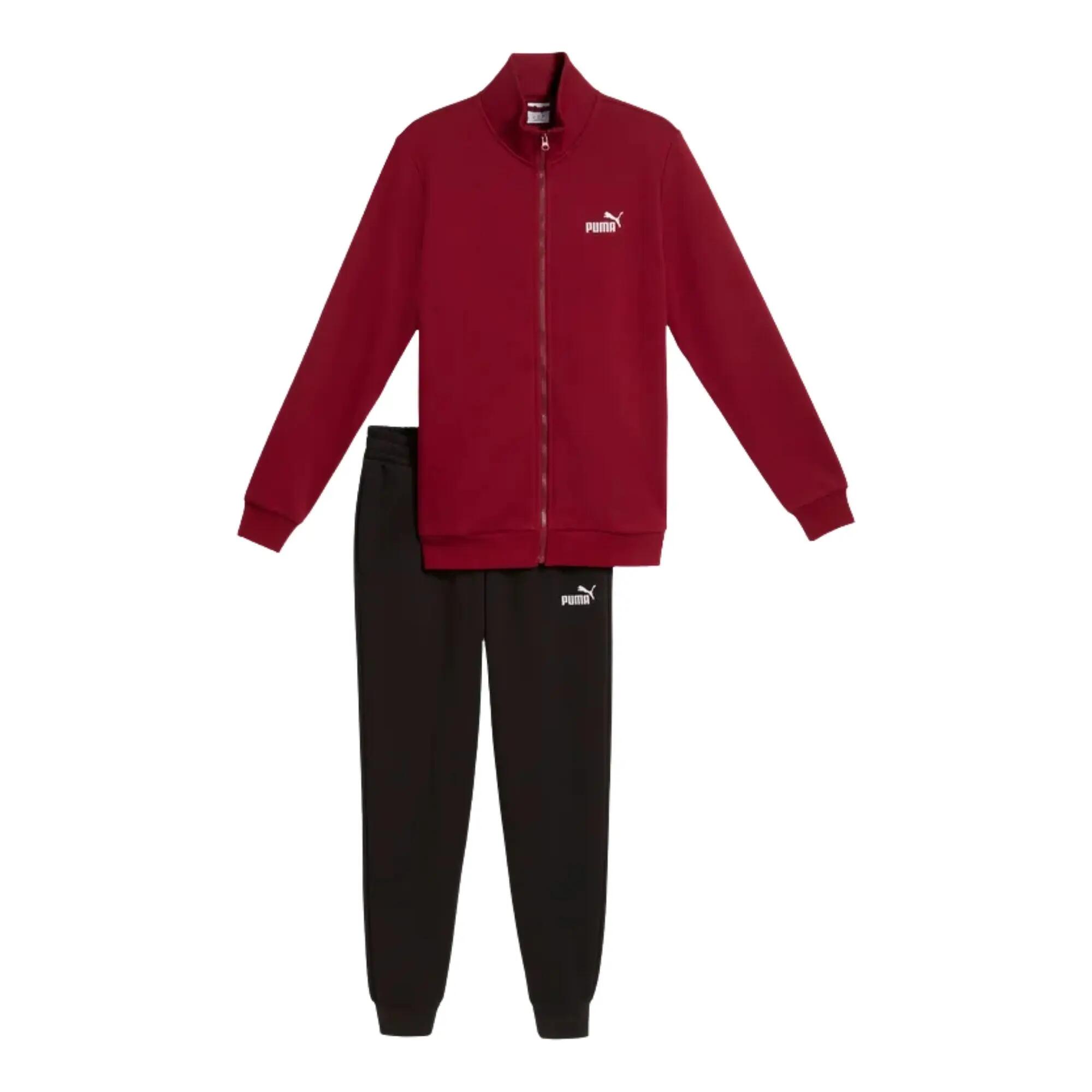 Puma - Survêtement Full Zip Homme Essentials Sweat, Bordeaux 4/5