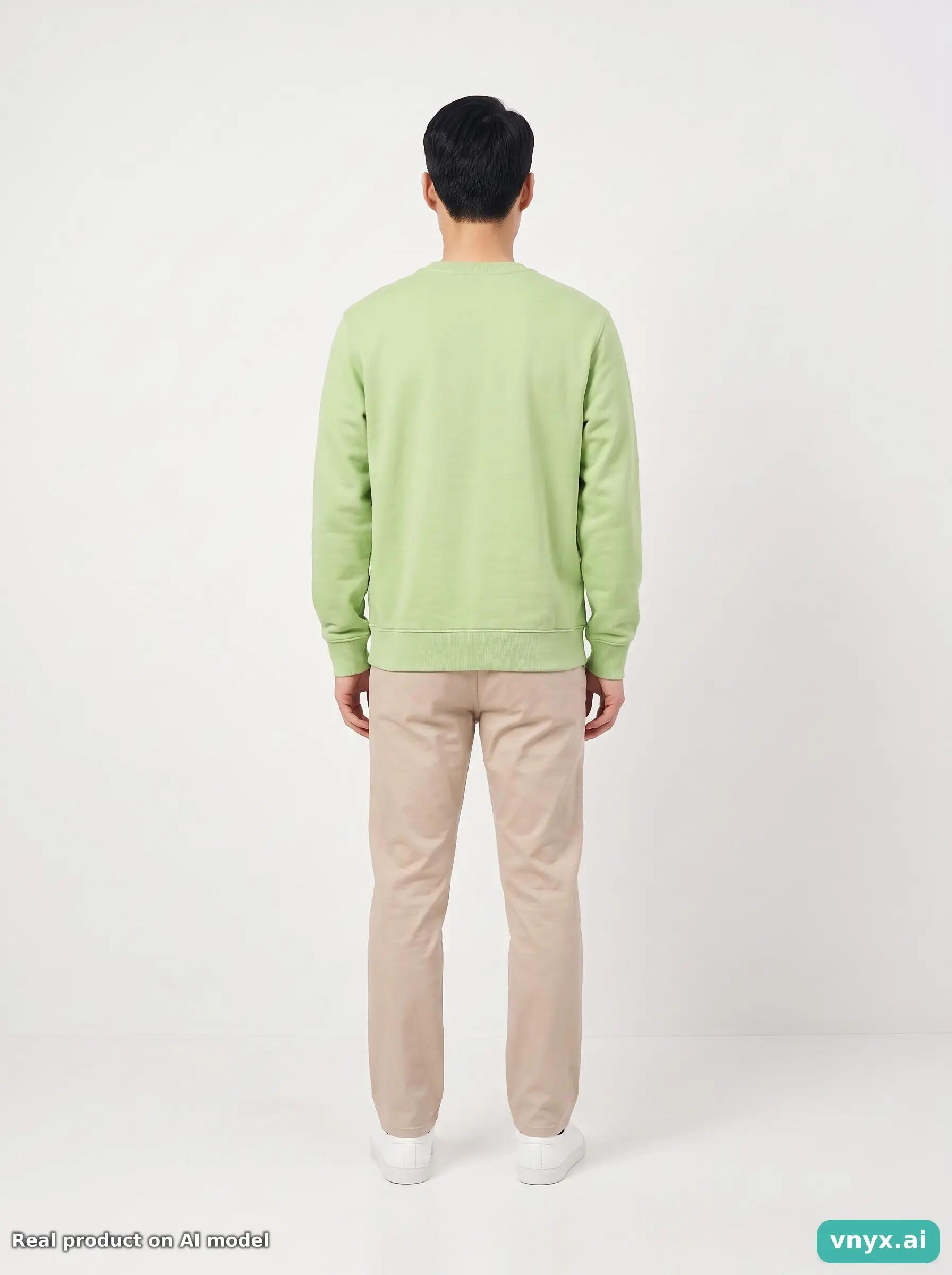 Second Life - Vintage Supreme Light Green Sweatshirt Men M 4/5