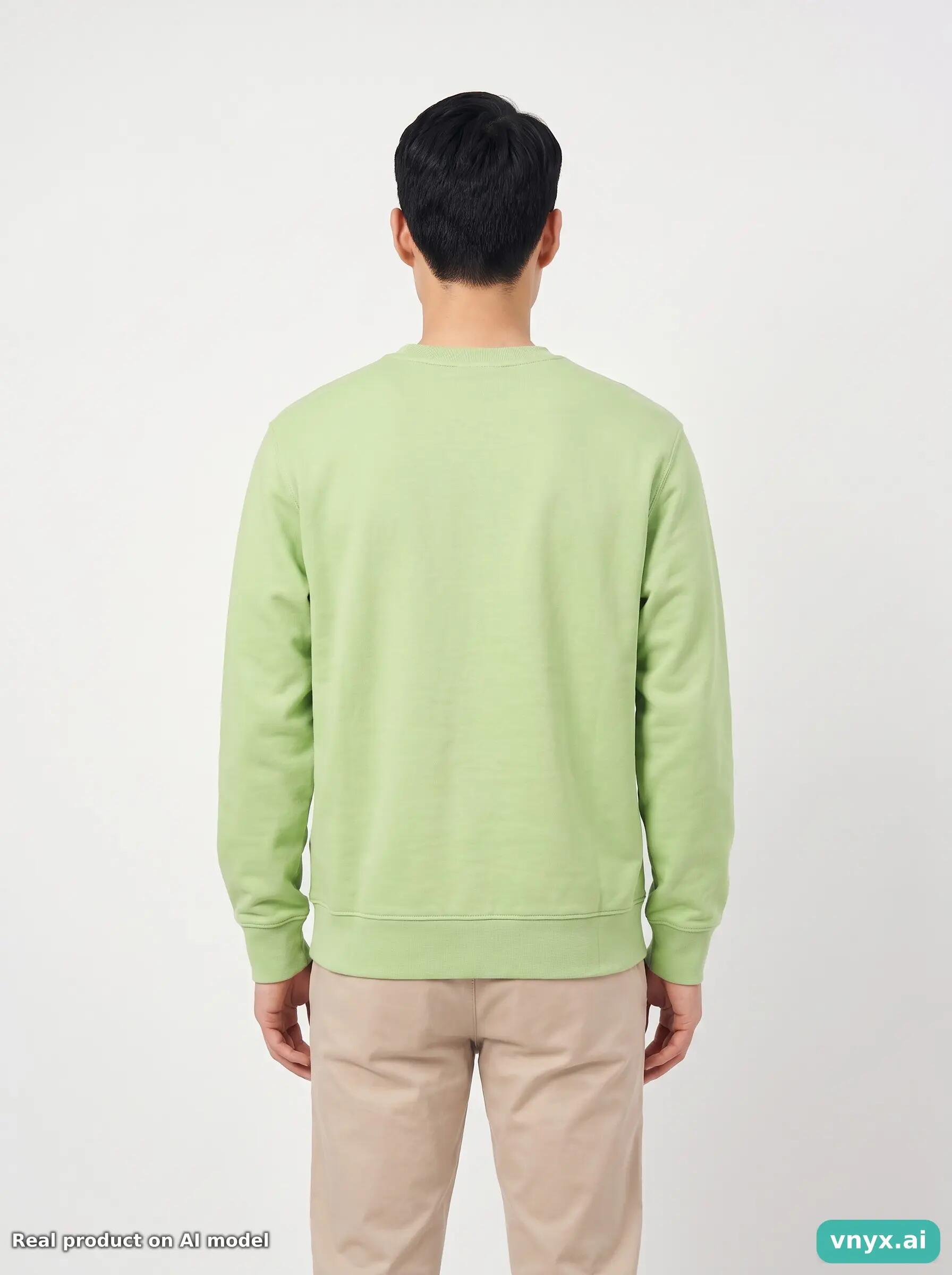Second Life - Vintage Supreme Light Green Sweatshirt Men M 2/5