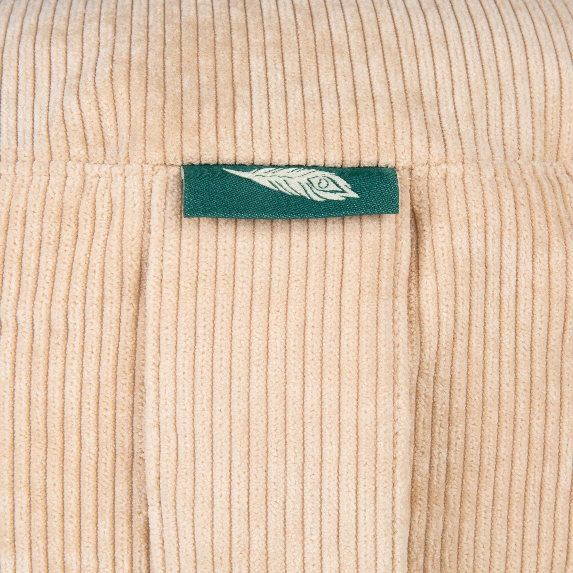 Meditatiekussen - Yoga Kussen - Rib Crème - Rond 15 x 33 cm 2/4