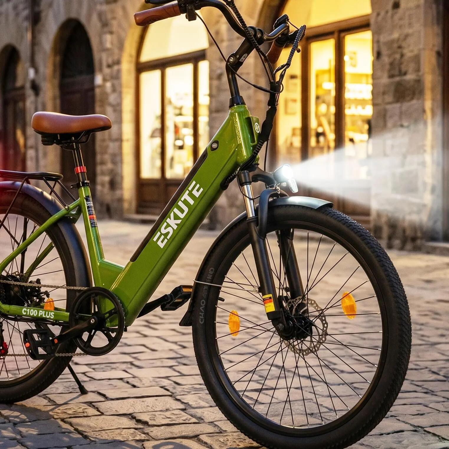 Eskute C100 Plus, 26×2,1 Zoll Reifen, 36V 13Ah Abnehmbarer Akku, E-Bike 3/5