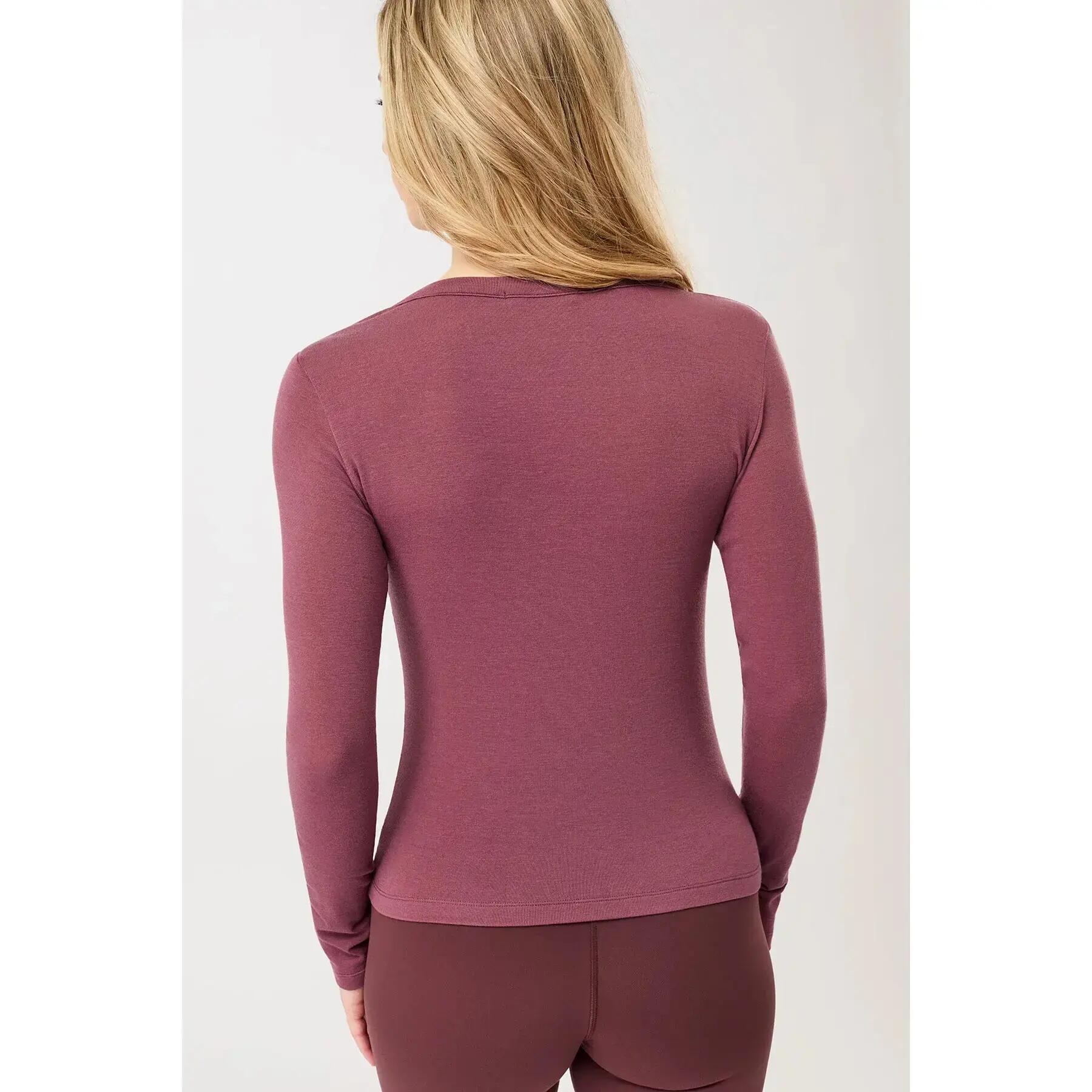 Camiseta de cuello en V de manga larga corta mujer Mandala 2/4