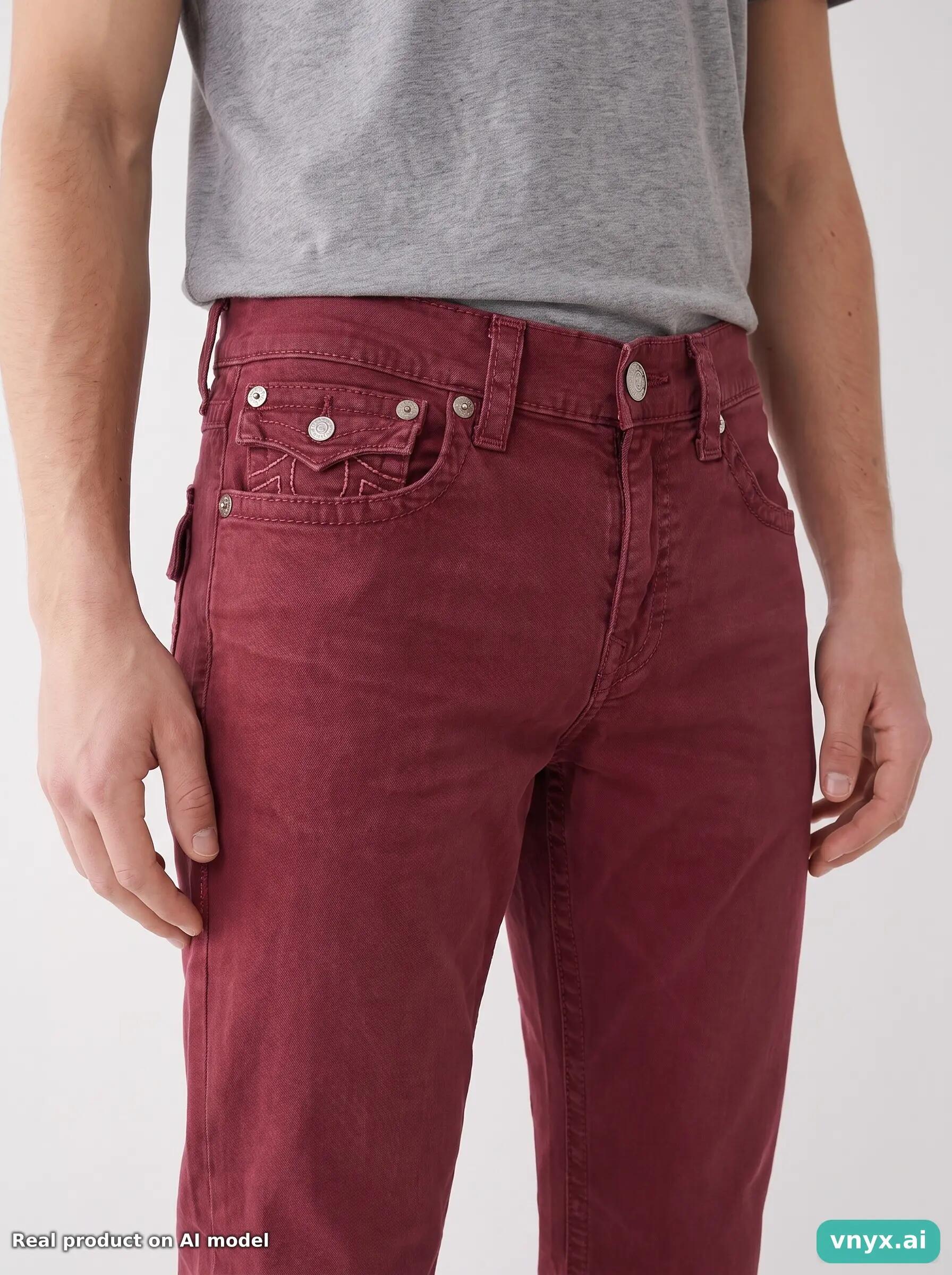 Second Life - Vintage True Religion Deep Burgundy Jeans Men 31 L33 5/6