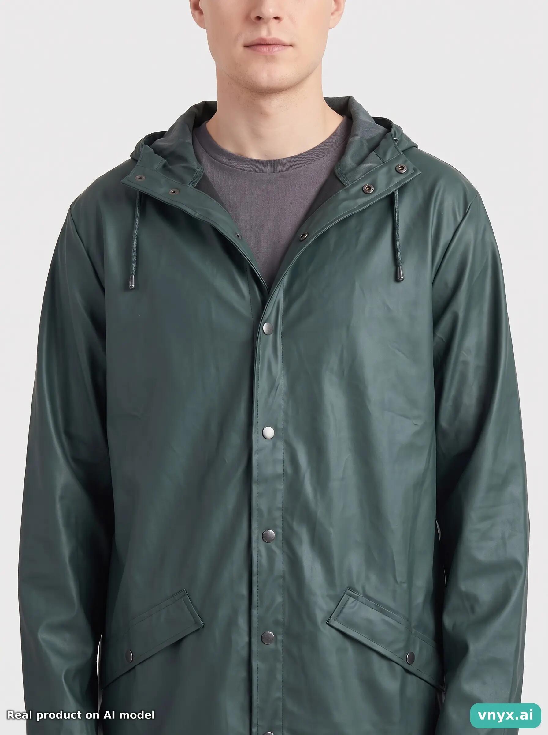 Second Life - Vintage RAINS Dark Green Outdoor Jacket Men L 5/5
