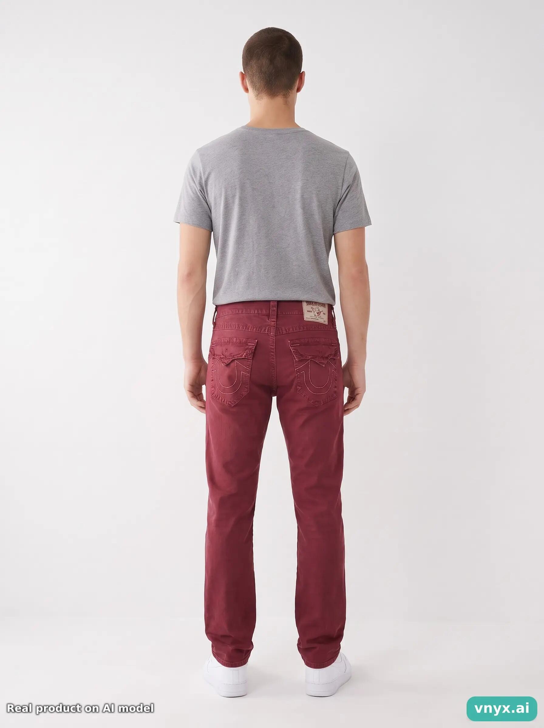Second Life - Vintage True Religion Deep Burgundy Jeans Men 31 L33 4/6