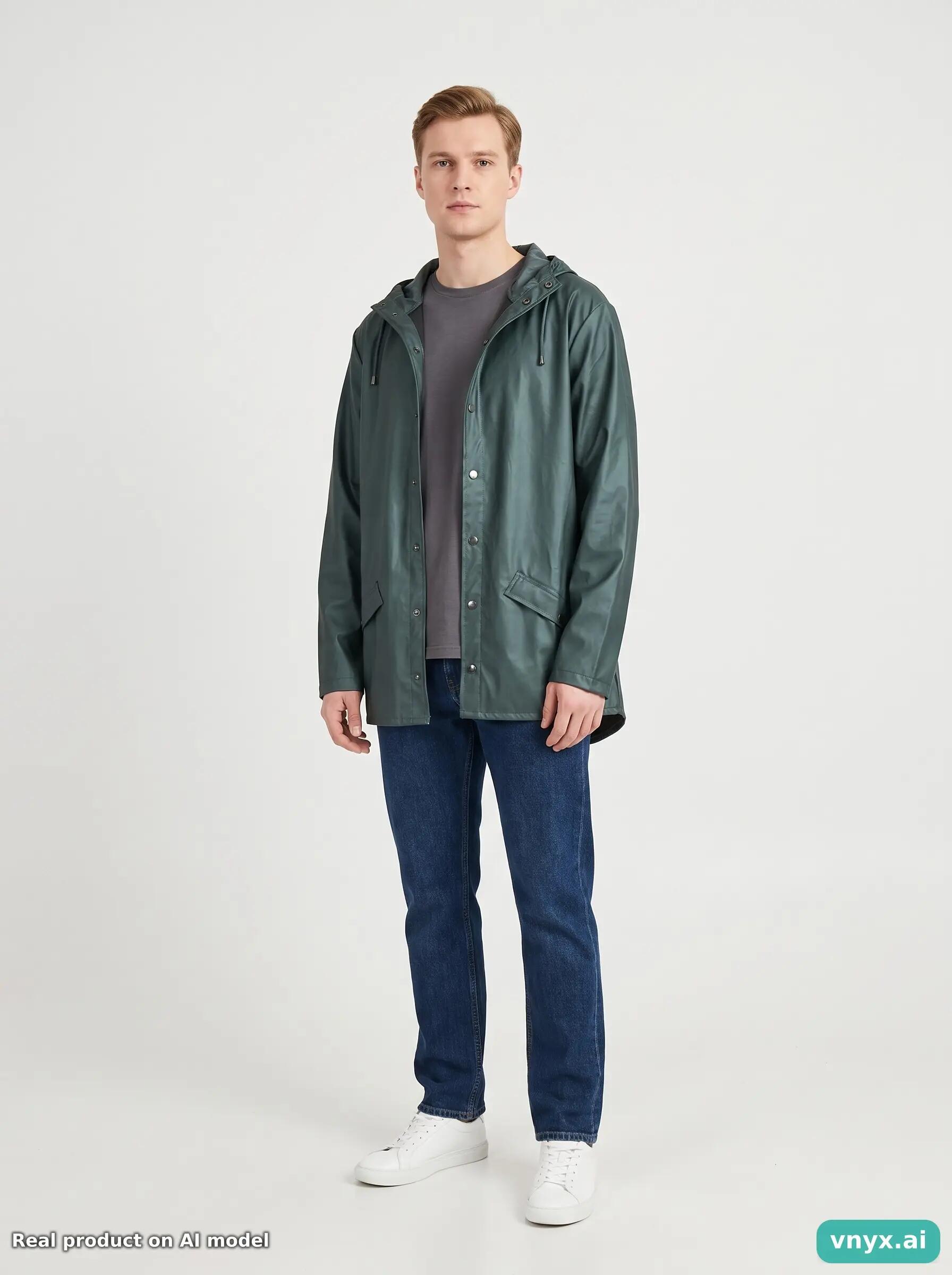 Second Life - Vintage RAINS Dark Green Outdoor Jacket Men L 3/5