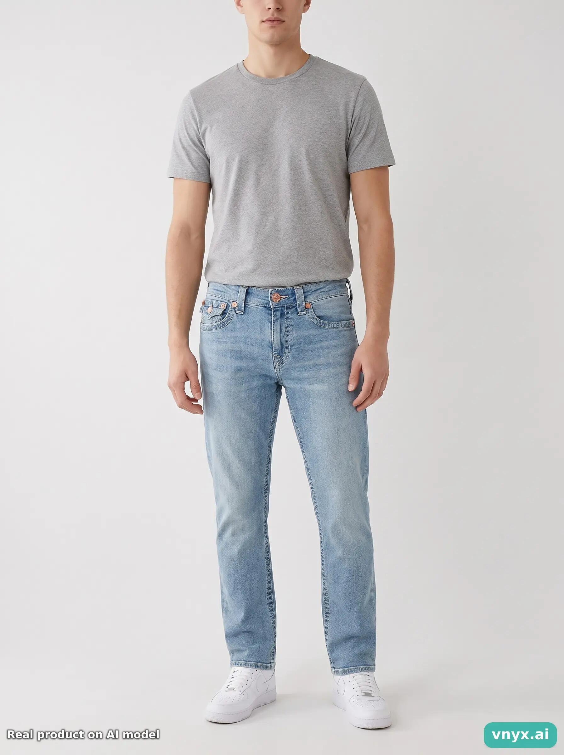 Second Life - Vintage True Religion Light-Wash Jeans Men 29 L25 3/6