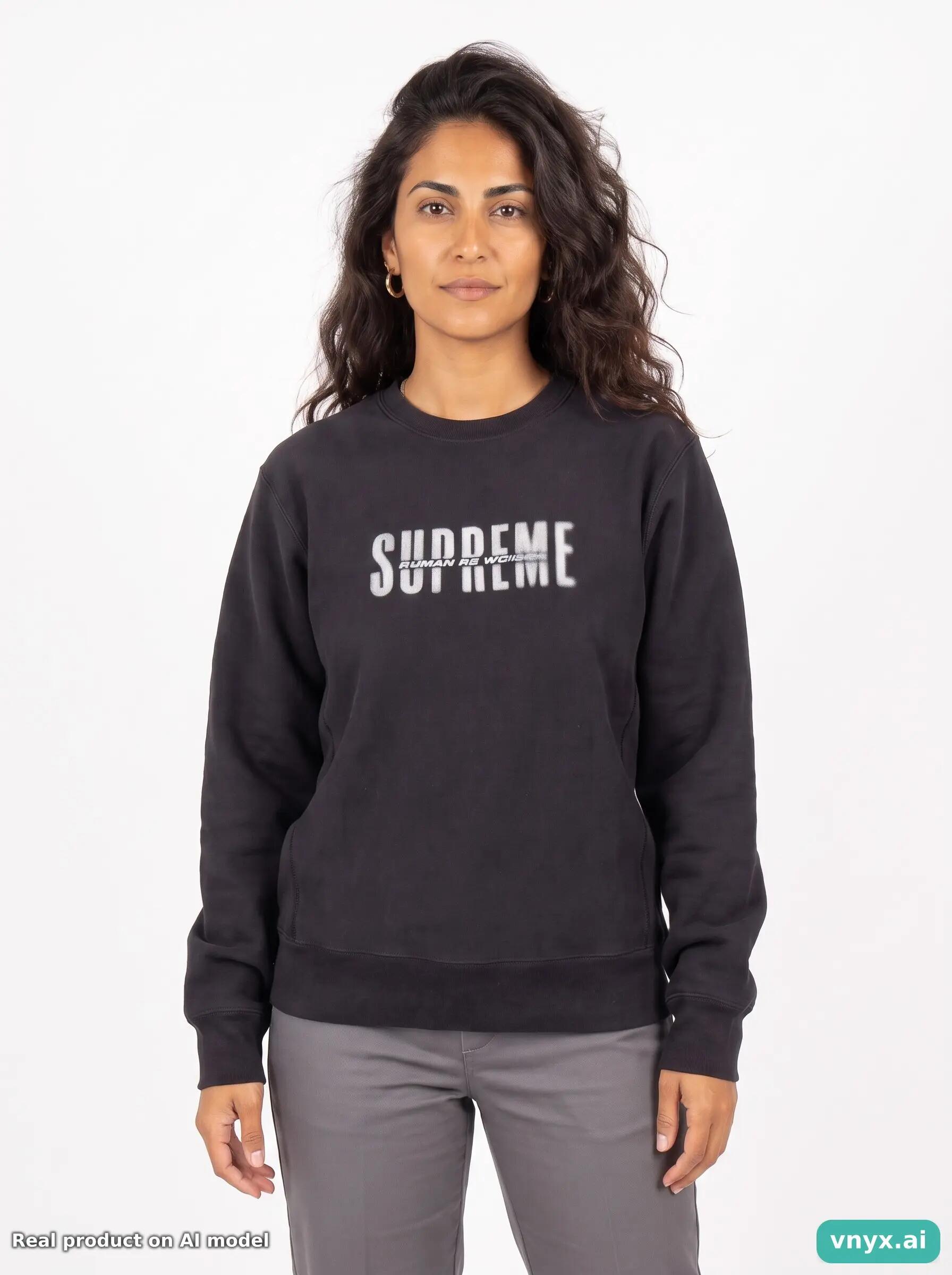 Second Life - Supreme Sweatshirt in Black size W22 5/5
