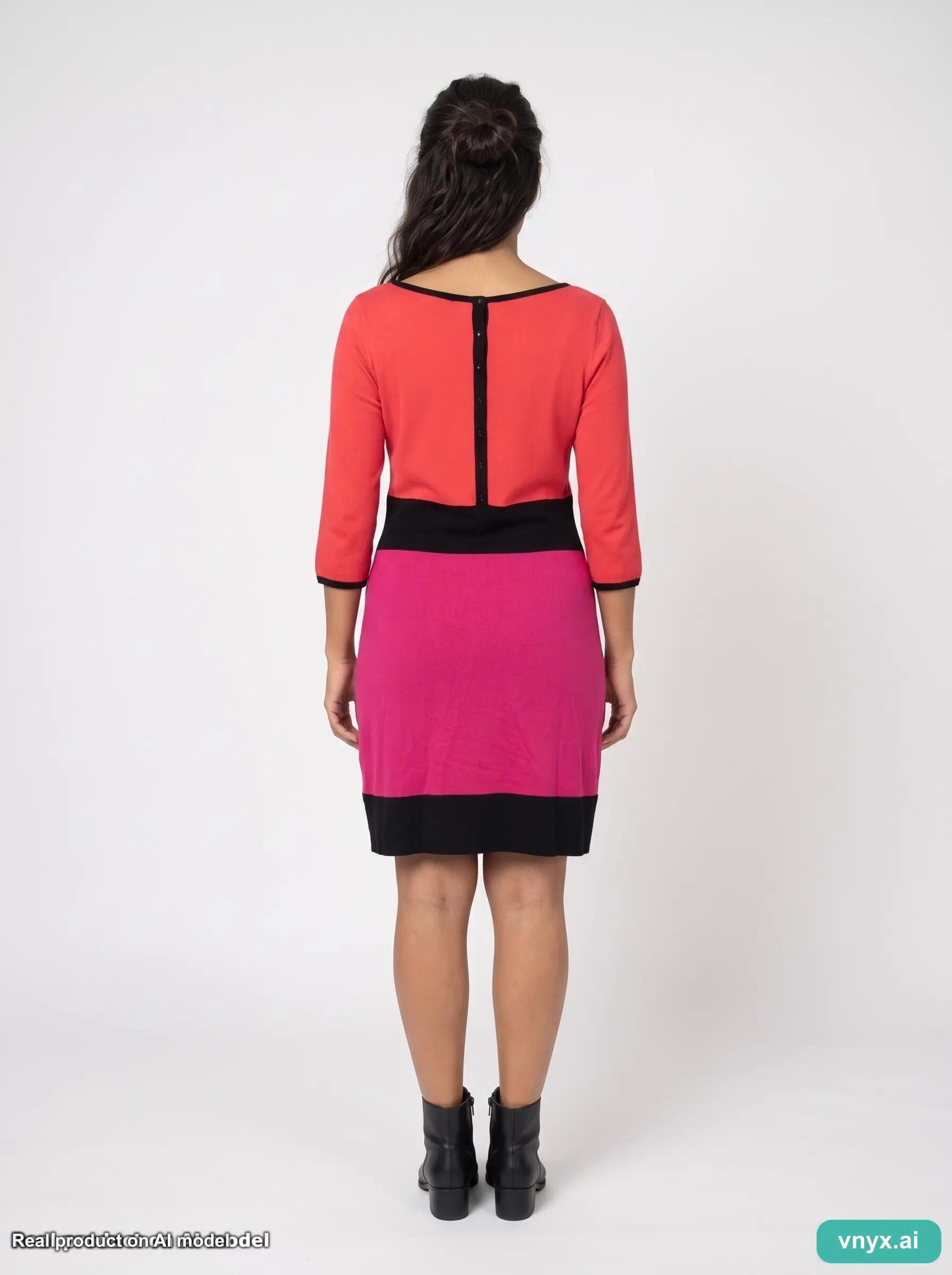 Second Life - Vintage coast Red Casual Dress Women L 2/5
