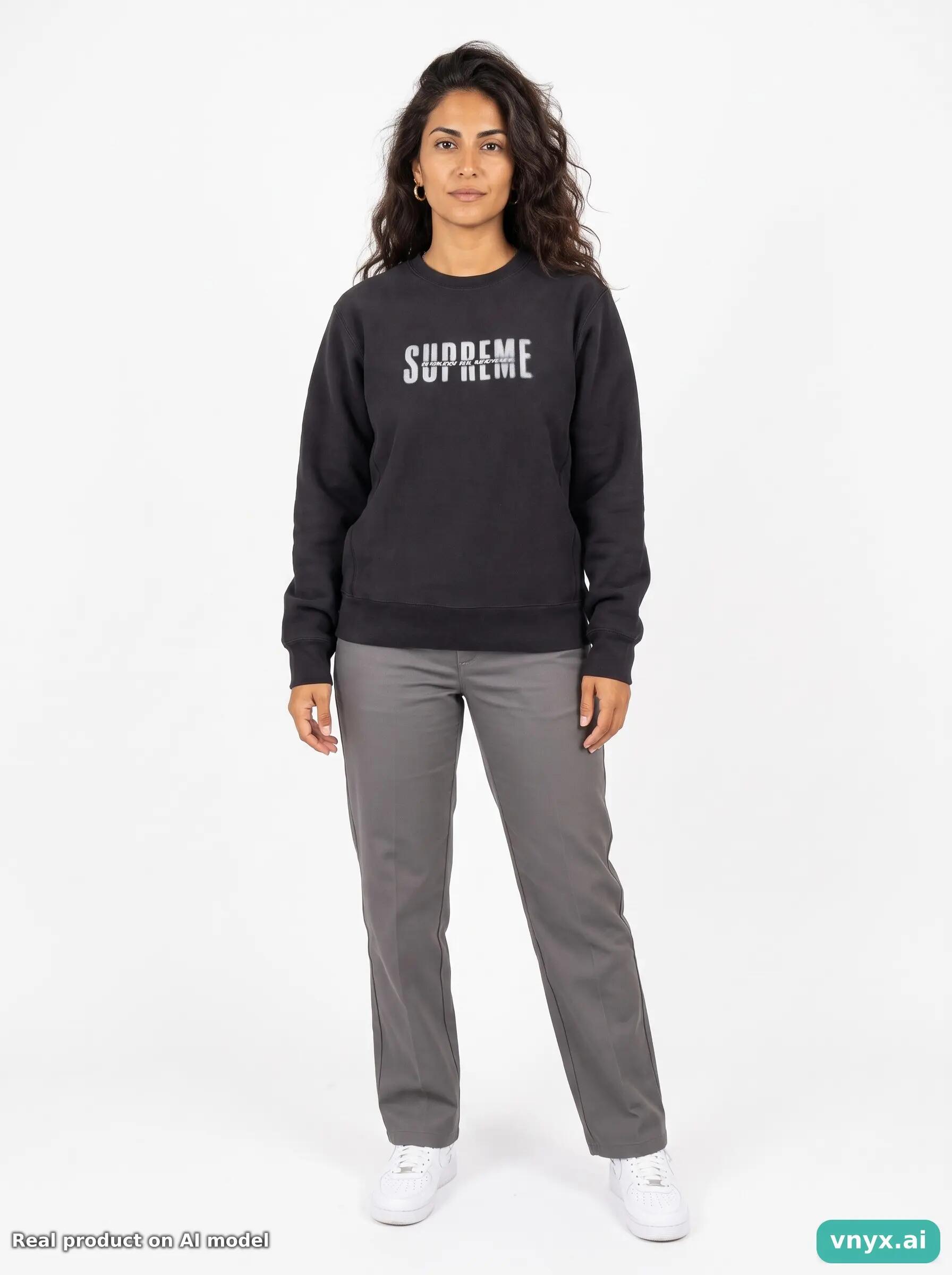 Second Life - Supreme Sweatshirt in Black size W22 3/5