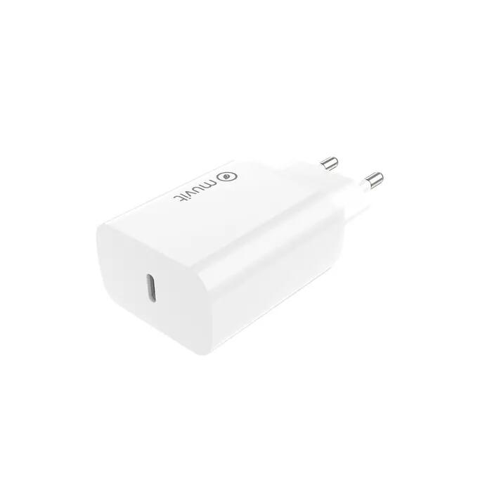 CHARGEUR SECTEUR 30W USB-C PLASTIQUE RECYCLE BLANC 2/3