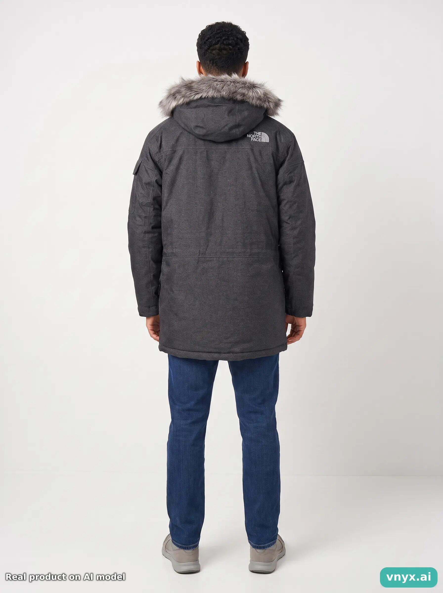 Second Life - Vintage The North Face Charcoal Winter Coat Men L 4/5