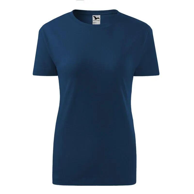 Dames Klassiek Nieuw TShirt (Donkerblauw) 2/3
