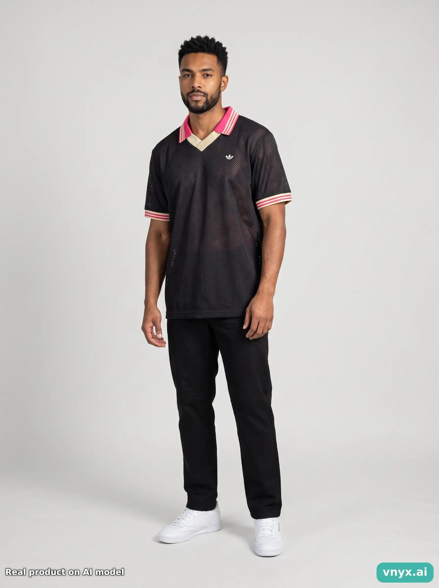 Second Life - Vintage Adidas Black Polo Shirt Men L 3/5