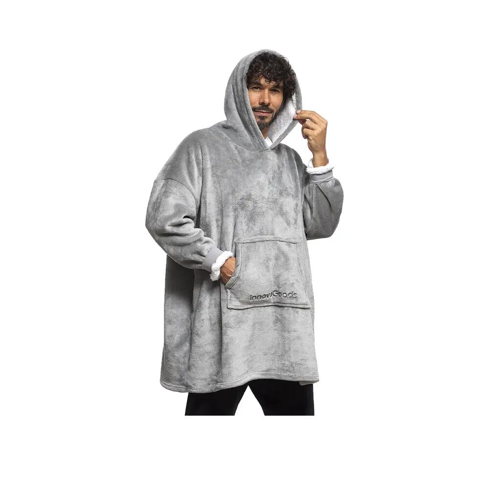 Sweat-shirt à capuche InnovaGoods em polaire oversize Cinza/Branco 5/10