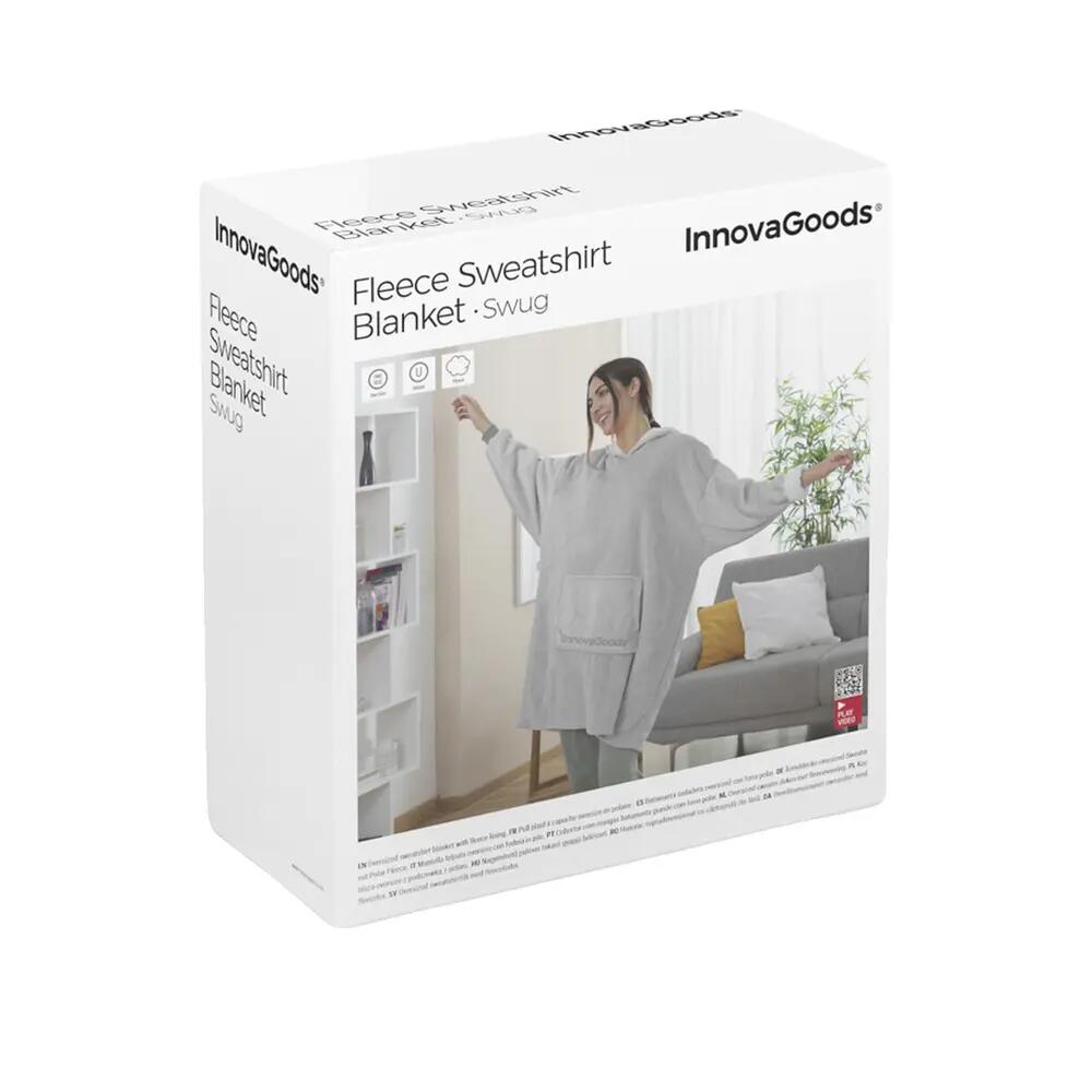 Sweat-shirt à capuche InnovaGoods em polaire oversize Cinza/Branco 2/10