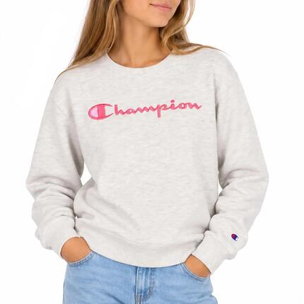 Sudadera Champion Gris para Niña - Cuello Redondo Signature