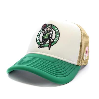 Cappellino Uomo New Era NBA Flower Trucker Boston Celtics Bianco/Verde