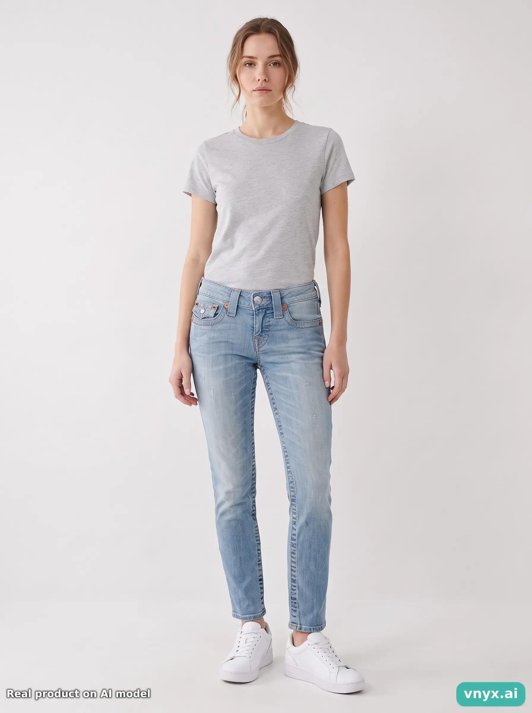 Second Life - True Religion Lizzy Light Blue Jeans Women W27 6/6