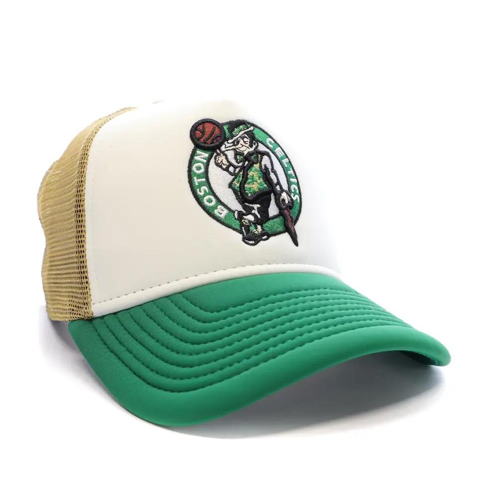 Cappellino Uomo New Era NBA Flower Trucker Boston Celtics Bianco/Verde 3/4