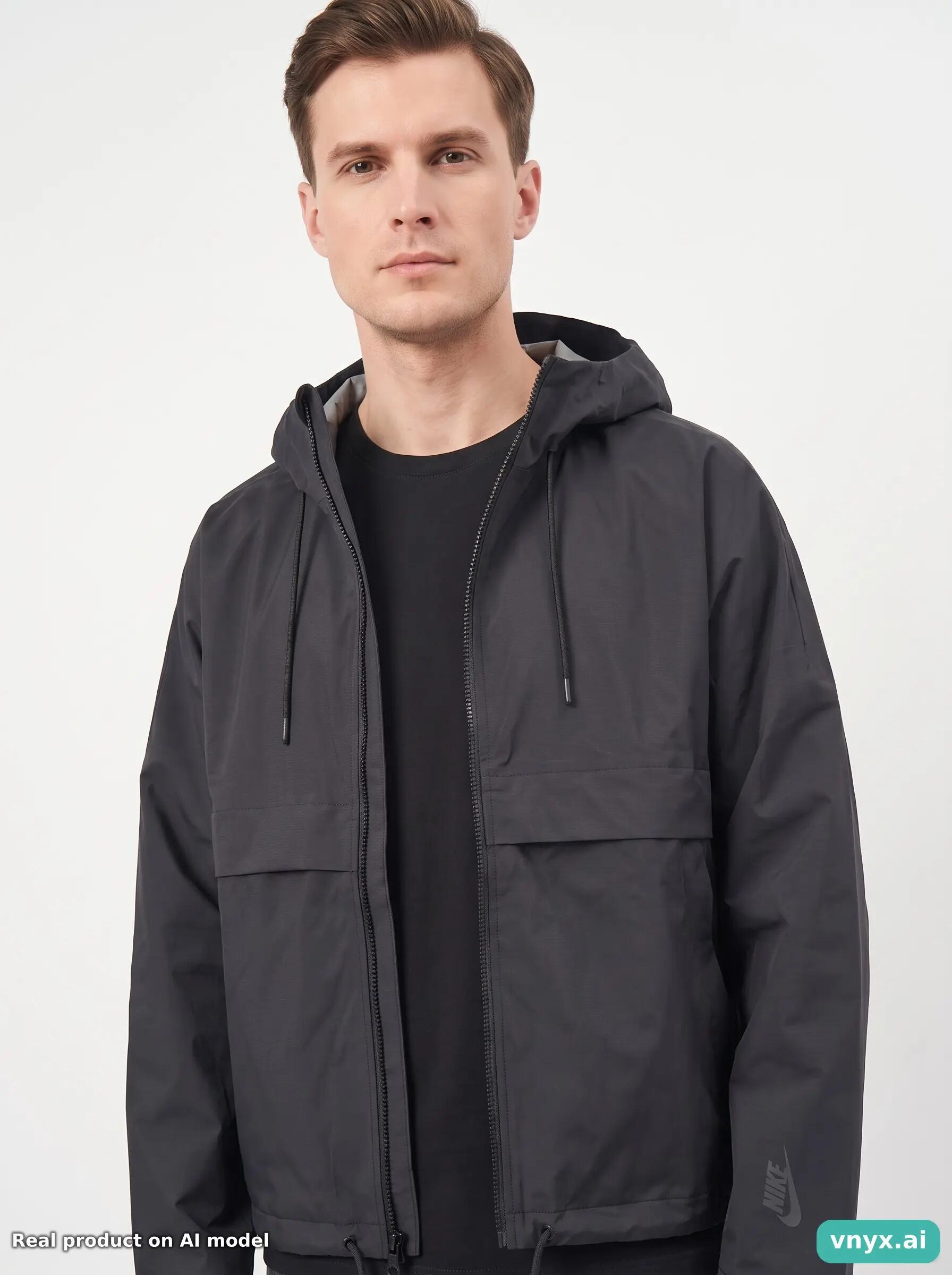 Second Life - Vintage Nike Black Windbreaker Men M 5/5