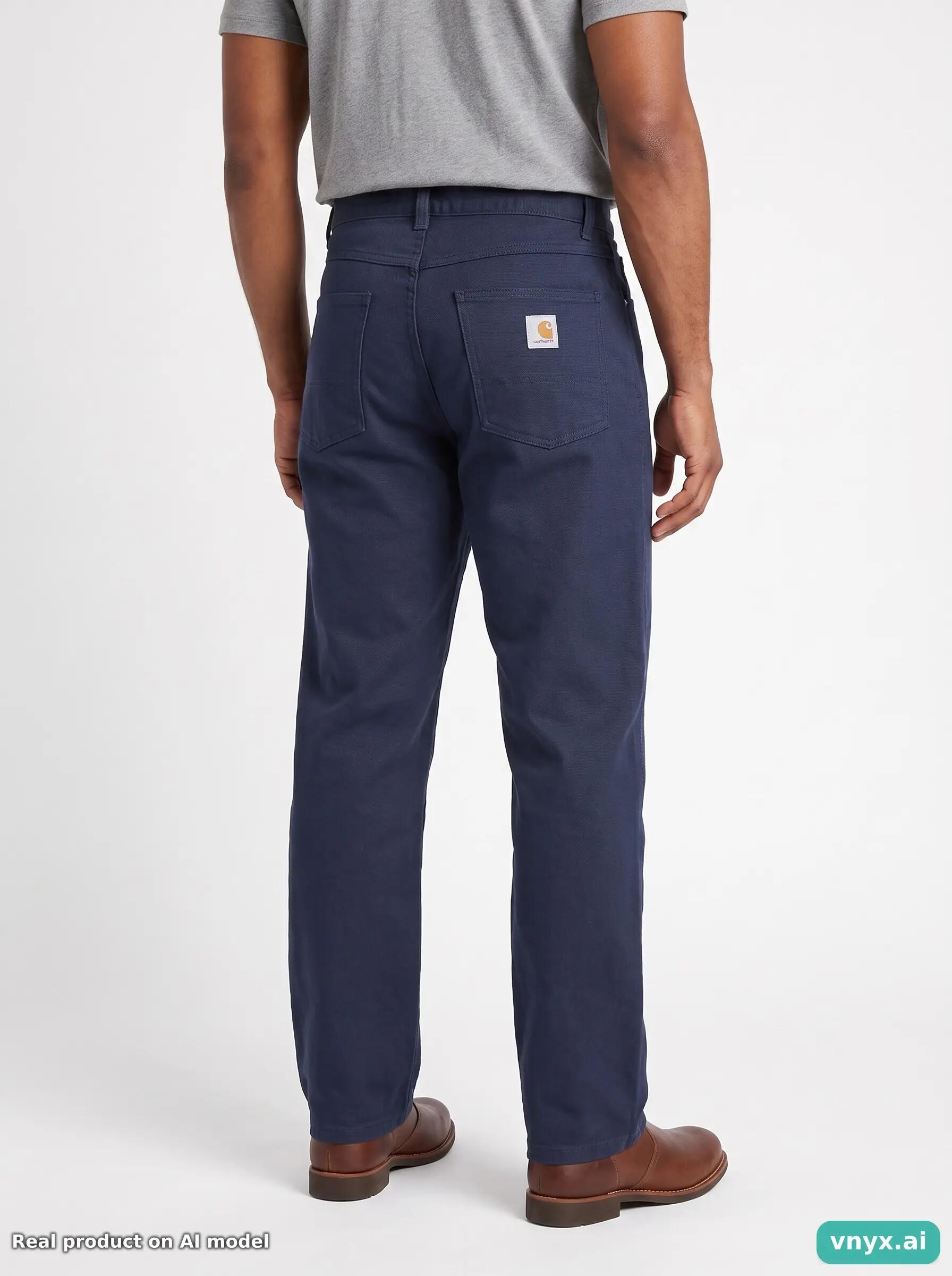 Second Life - Vintage Carhartt Navy Trousers Men 30 L32 2/5
